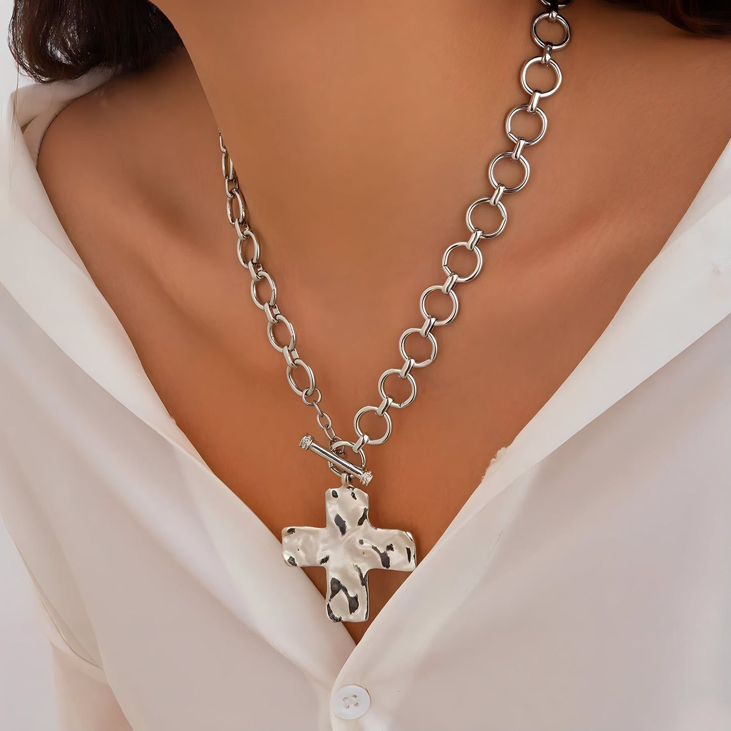 Chunky Cross Necklace
